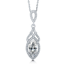 Marquise 925 Silber Anhänger Schmuck Micro Pave Einstellung